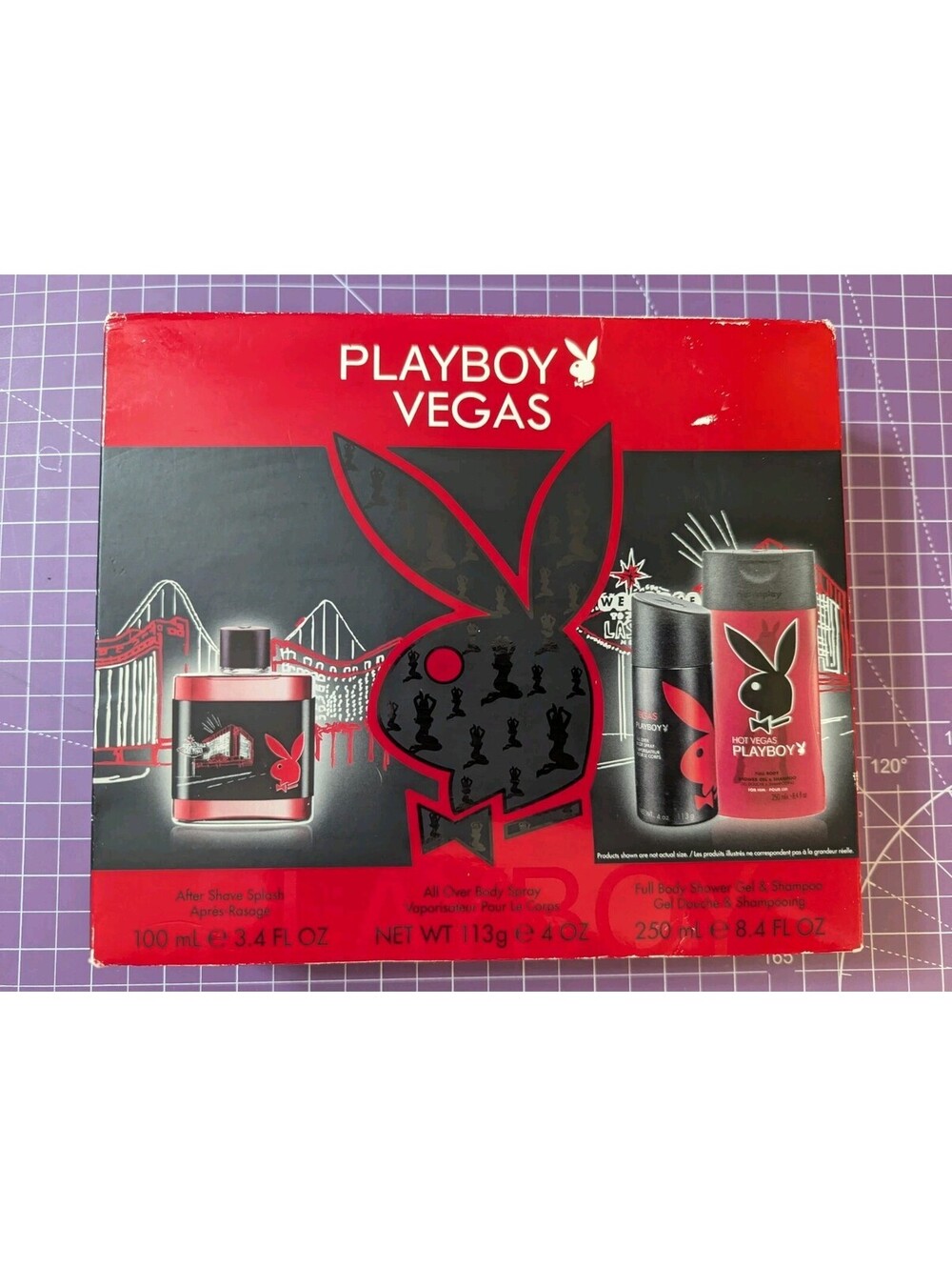 Playboy Vegas 3 Piece Gift Set for Him Hot Vegas